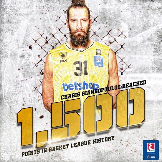1.500 πόντους στη Basket League ο Γιαννόπουλος!