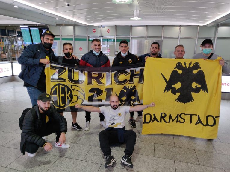 Οπαδοί της ΑΕΚ στη Ζυρίχη!