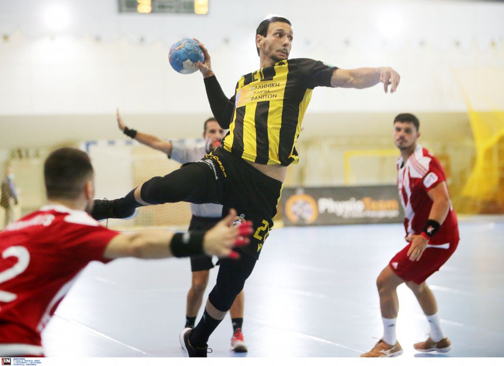 ΑΕΚ-Ολυμπιακός Χάντμπολ: Τα στιγμιότυπα του αγώνα (vid)