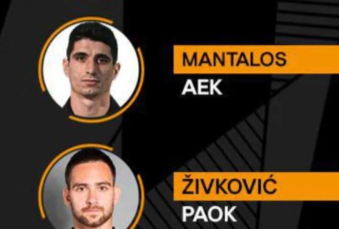 Μάνταλος και Ζίβκοβιτς στην καλύτερη ενδεκάδα της 3ης αγωνιστικής!