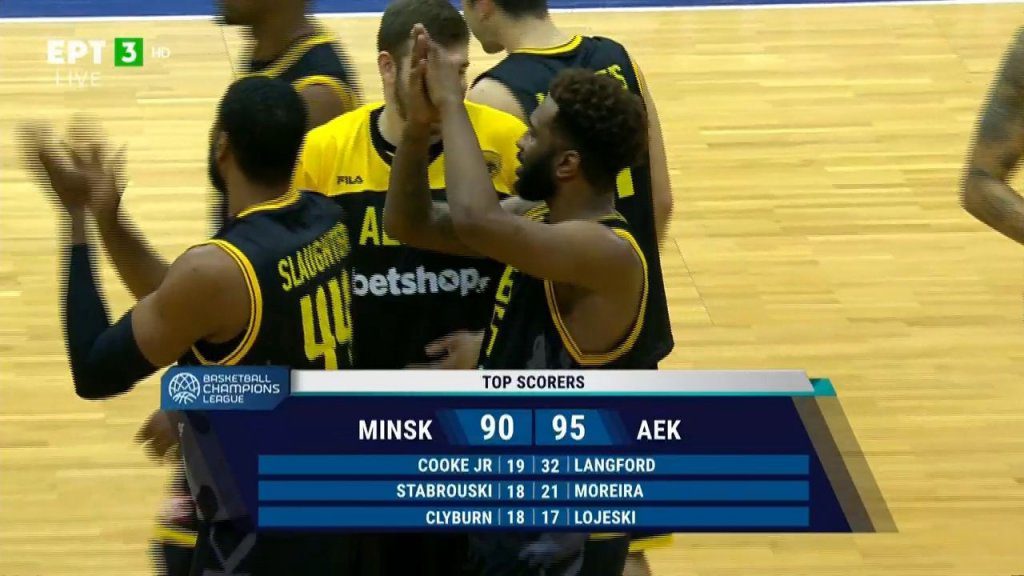 Τσμόκι Μινσκ-ΑΕΚ: Τα στιγμιότυπα του αγώνα(vid)