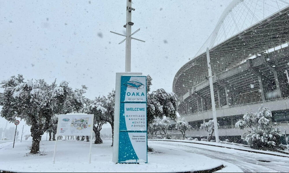 «Ντύθηκε» στα λευκά το ΟΑΚΑ (pics)