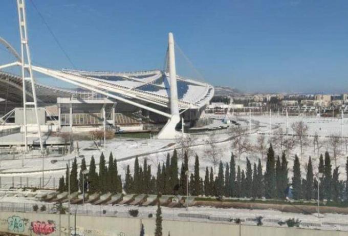 ΟΑΚΑ: Παραμένουν τα χιόνια και ο πάγος σε πολλά σημεία 3 μέρες πριν το ΑΕΚ – Βόλος
