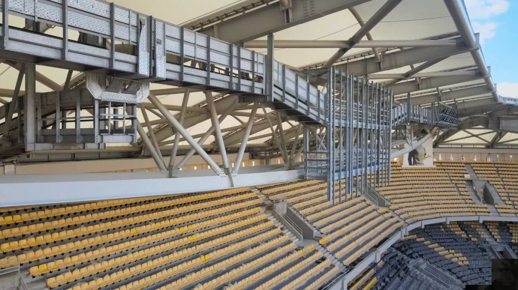 Πλάνα θαυμασμού από την OPAP Arena: Οι βάσεις για τα μάτριξ και οι προβολείς φωτισμού (VIDEO)