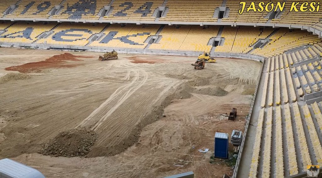 «OPAP Arena»: Σημερινά πλάνα από το ξεκίνημα της κατασκευής του χλοοτάπητα (vids)