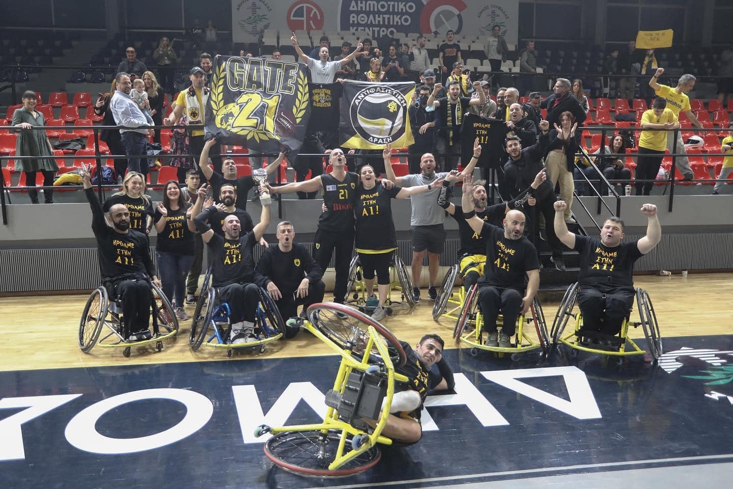 ΠΑΕ ΑΕΚ για μπάσκετ με αμαξίδιο: «Σας αξίζουν όλα τα συγχαρητήρια του κόσμου!» (pic)