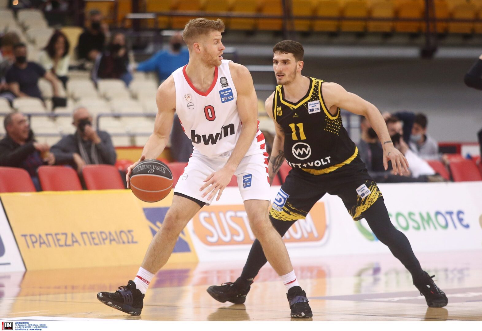 Basket League: Νίκησε εύκολα (89-67) τον Άρη ο Ολυμπιακός