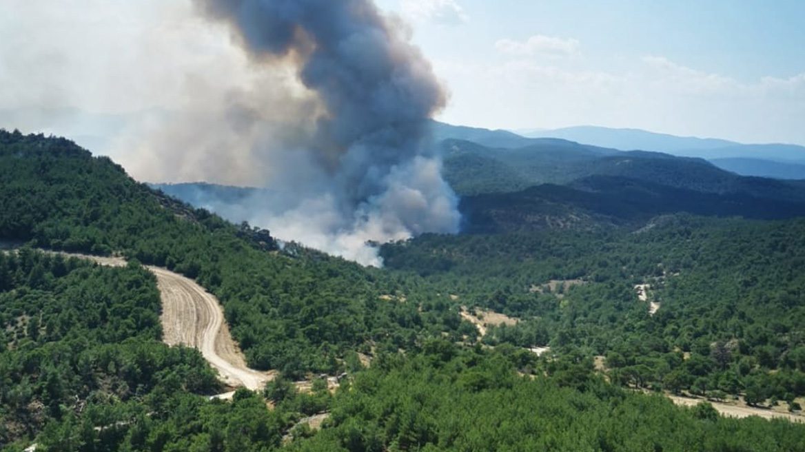 Έβρος: Μαίνεται η φωτιά στο δάσος της Δαδιάς