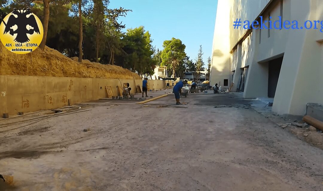 Πλάνα από τις εργασίες εντός και εκτός της «Opap Arena – Αγιάς Σοφιάς» (vid)