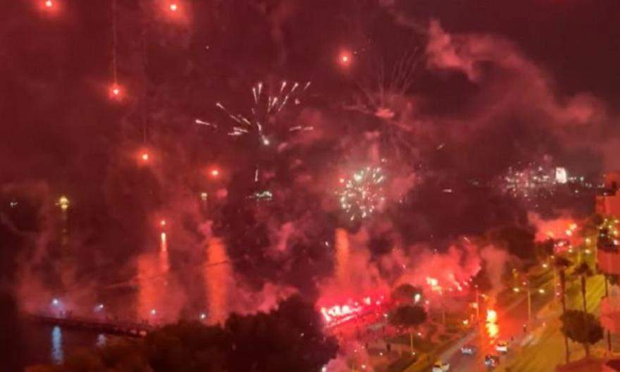 «Κάηκε» η Λεμεσός για την ΑΕΛ: Απίστευτο pyro show στην πόλη για τα 92 χρόνια του συλλόγου!