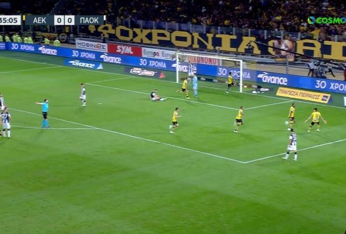 ΑΕΚ-ΠΑΟΚ: Η σουτάρα του Γκαρσία για το 1-0(ΒΙΝΤΕΟ)