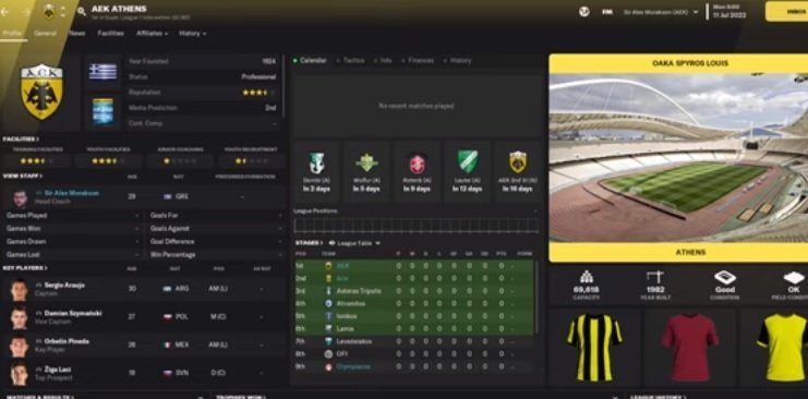 Ανάλυση της ΑΕΚ στο Football Manager (vid)
