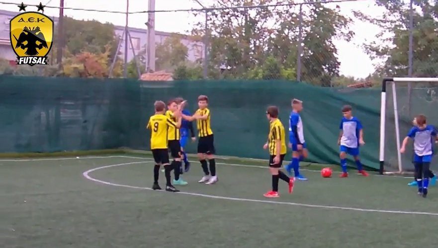 Futsal: Γκολάρα της ΑΕΚ Κ13 με 12 πάσες (vid)