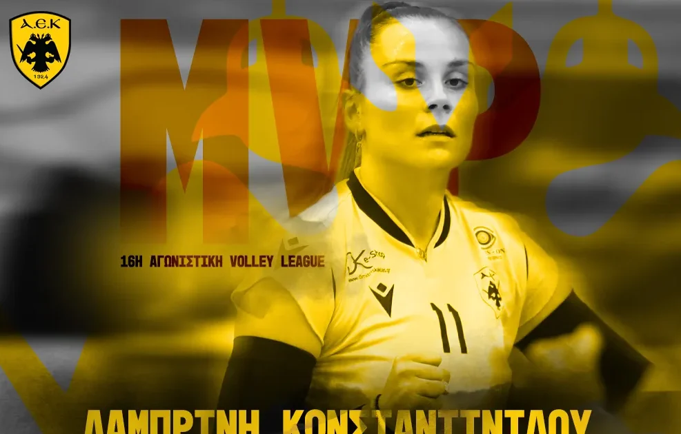 Βόλεϊ γυναικών: MVP της 16ης αγωνιστικής η Κωνσταντινίδου!