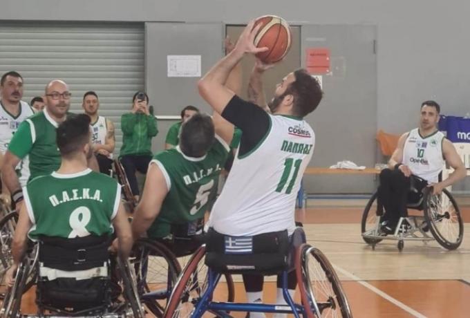 Ντεμπούταρε ο Παππάς με την ομάδα με αμαξίδιο του Παναθηναϊκού