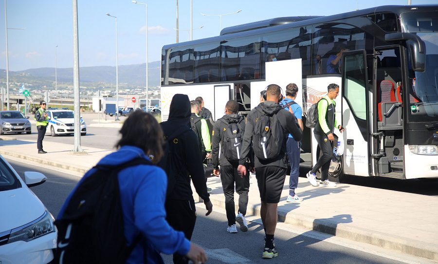 Η άφιξη της ΑΕΚ στη Θεσσαλονίκη ενόψει Άρη