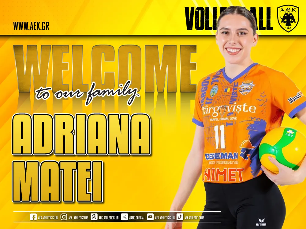 ΑΕΚ Βόλεϊ Γυναικών: Νέα δυνατή προσθήκη με την Αντριάνα Ματέι!