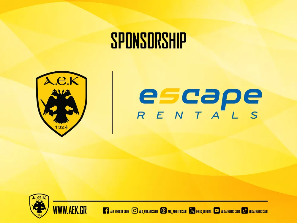 Η ΑΕΚ ανανέωσε τη συνεργασία της με την ESCAPE CAR RENTALS