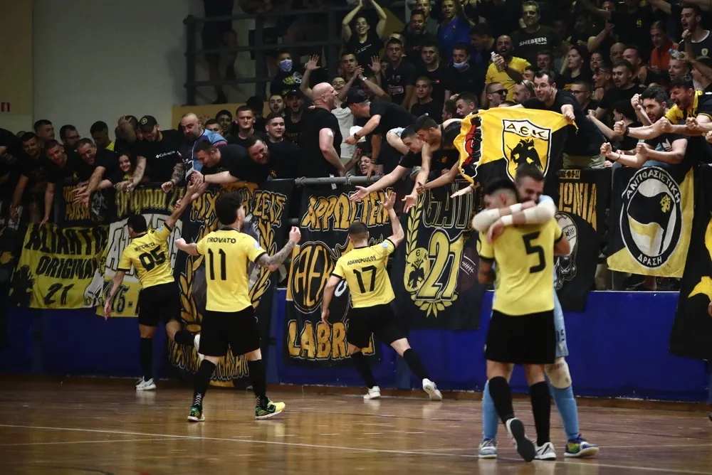 Futsal: Βίντεο με τους πανηγυρισμούς της ΑΕΚ μετά τη μεγάλη πρόκριση!