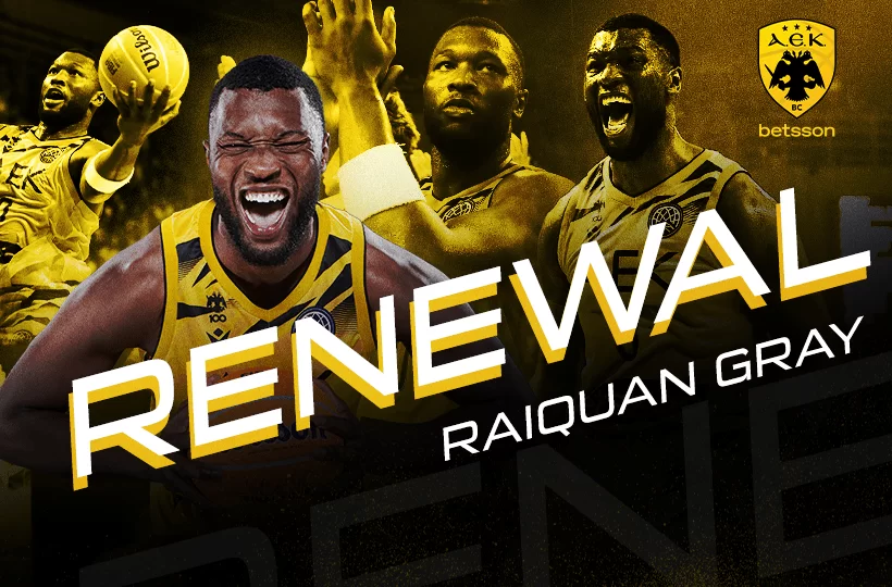 Μπάσκετ: Συνεχίζει στην ΑΕΚ ο ΡαϊΚουάν Γκρέι μέχρι το 2026!