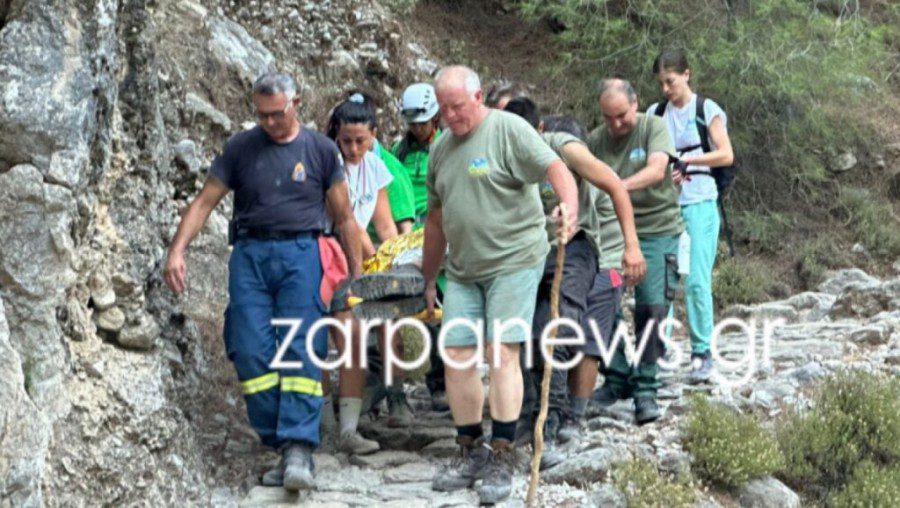 Ηρωική επιχείρηση διάσωσης 60χρονου στο φαράγγι της Σαμαριάς