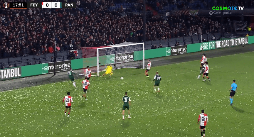 Φέγενορντ – Παναθηναϊκός: Ο Σφιντέρσκι άνοιξε το σκορ στο Ντε Κάιπ (vid)