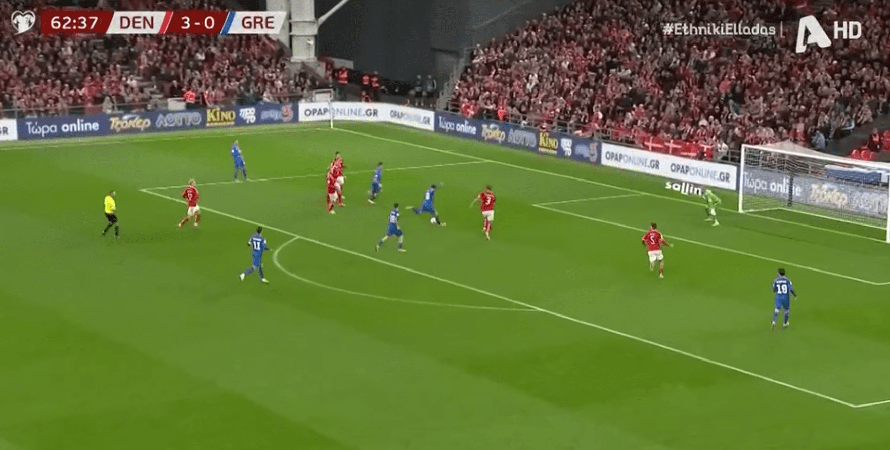 Δανία – Ελλάδα: Ο Τζόλης βρίσκει δίχτυα για το 3-1 (vid)