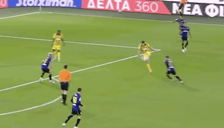 ΑΕΚ – Άρης: Ο Ρέλβας με απίθανο σουτ από τα όρια της περιοχής, η μπάλα στο δοκάρι (vid)