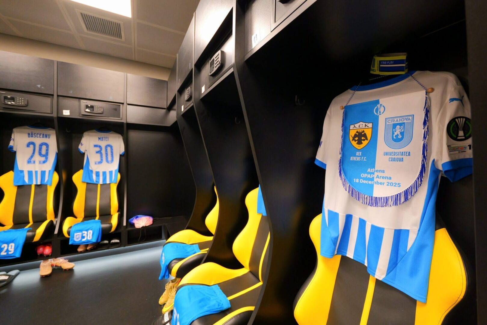 Φωτογραφίες της Κραϊόβα από τα αποδυτήρια της «OPAP Arena»!