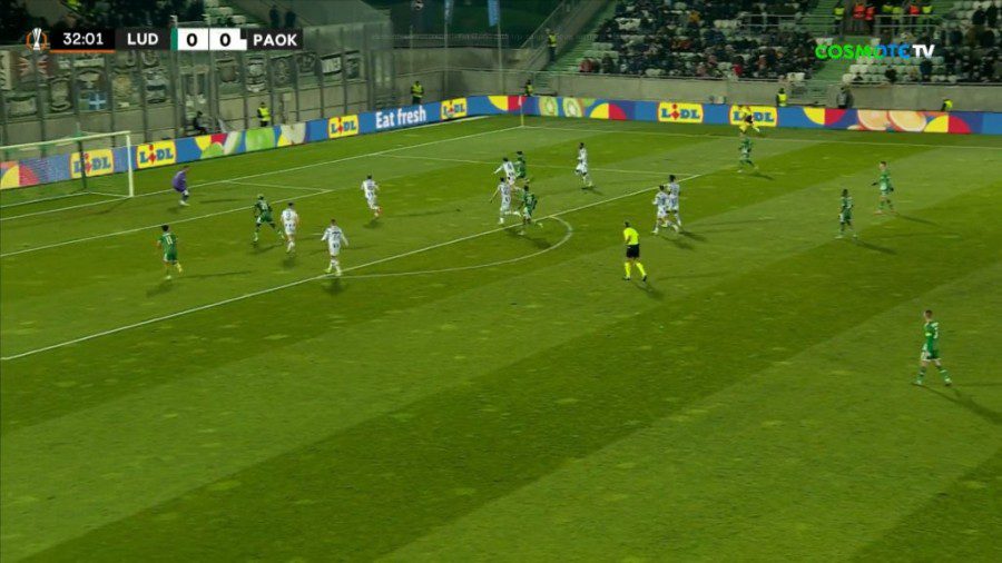 Λουντογκόρετς–ΠΑΟΚ: Το 1-0 από τον Στάνιτς στο 33’ (VIDEO)