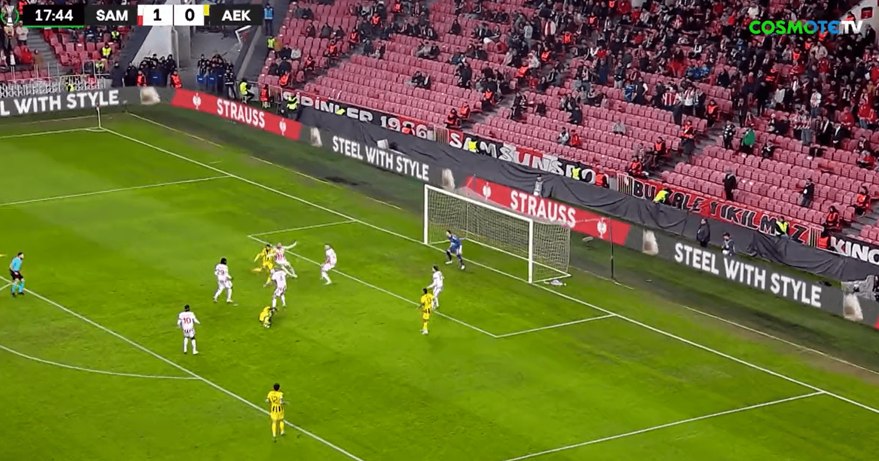 Σαμσουνσπόρ-ΑΕΚ: Η πολύ μεγάλη διπλή ευκαιρία της Ένωσης για την ισοφάριση (vid)