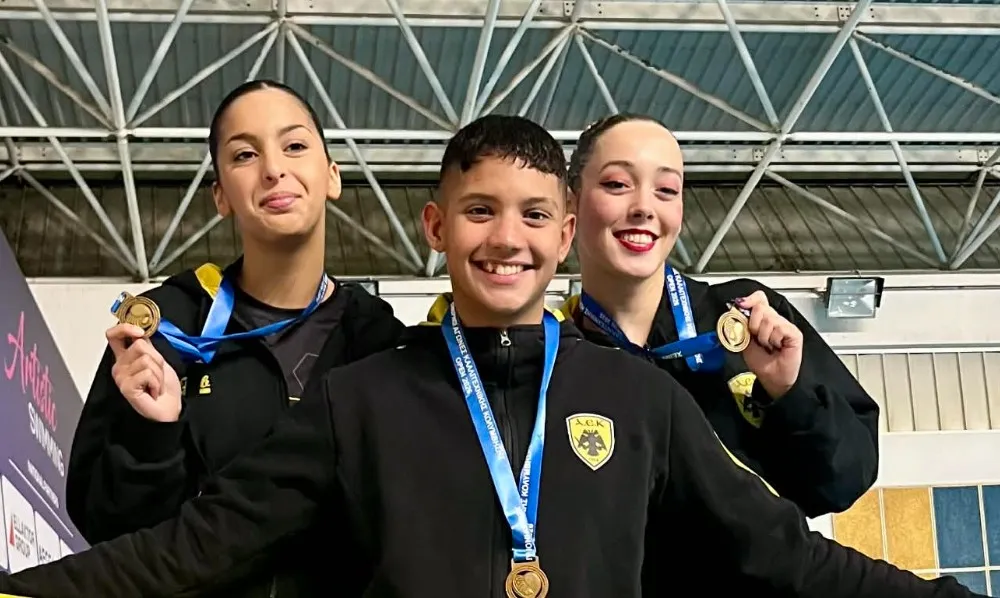 ΑΕΚ: Διπλή διάκριση για την Καλλιτεχνική Κολύμβηση στους Χειμερινούς Αγώνες OPEN