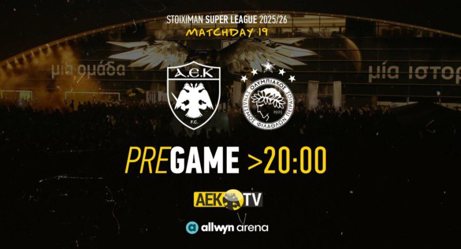 AEK TV: Δείτε το Pregame του μεγάλου ντέρμπι με τον Ολυμπιακό (VIDEO)