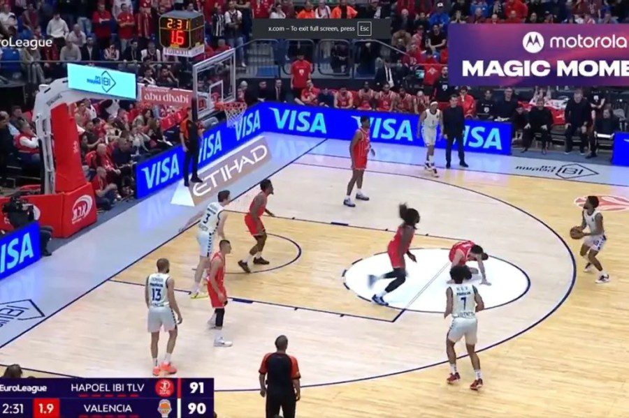 EuroLeague: Μαγική ντρίμπλα του Μοντέρο απέναντι στον Μίτσιτς στην παράταση του Χάποελ – Βαλένθια (vid)