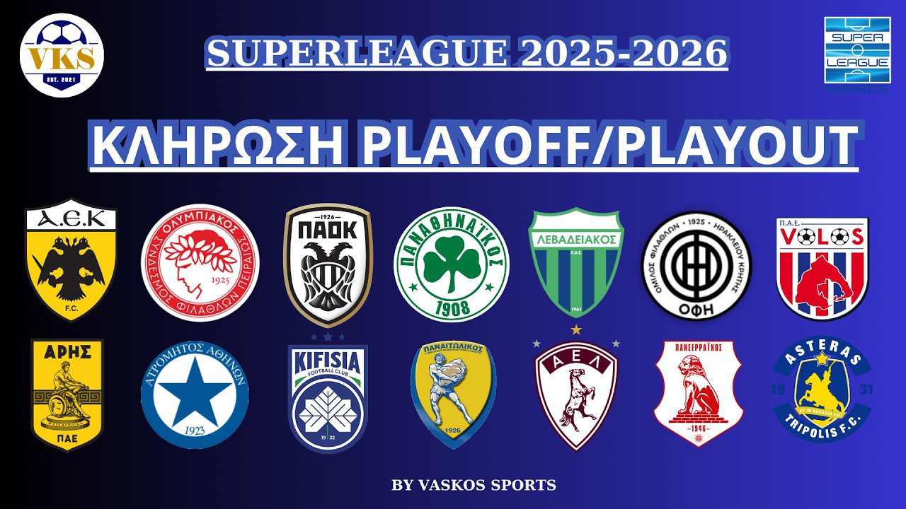Ζωντανά: Η κλήρωση των playoffs της Superleague (Live Stream)