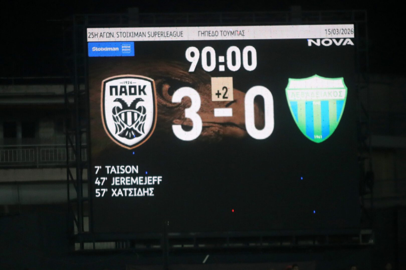 Super League: Τα highlights του ΠΑΟΚ – Λεβαδειακός (vid)