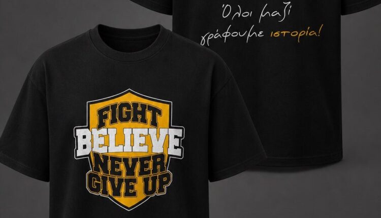 «Fight, believe and never give up»: Η επική νέα μπλούζα των Iraklio Eagles για την ΑΕΚ (ΦΩΤΟ)
